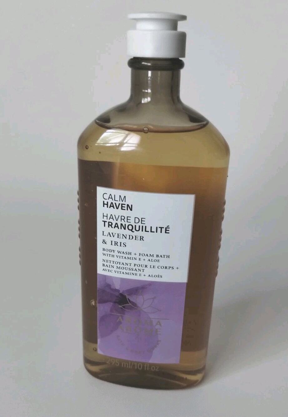 Bath & Body Works Calm Haven "Lavender & Iris" Aroma Body Wash 10 oz